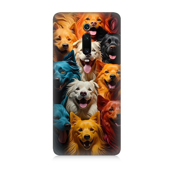 Xiaomi Mi 9t Uyumlu Sevimli Köpekler  Kapak Kılıf 