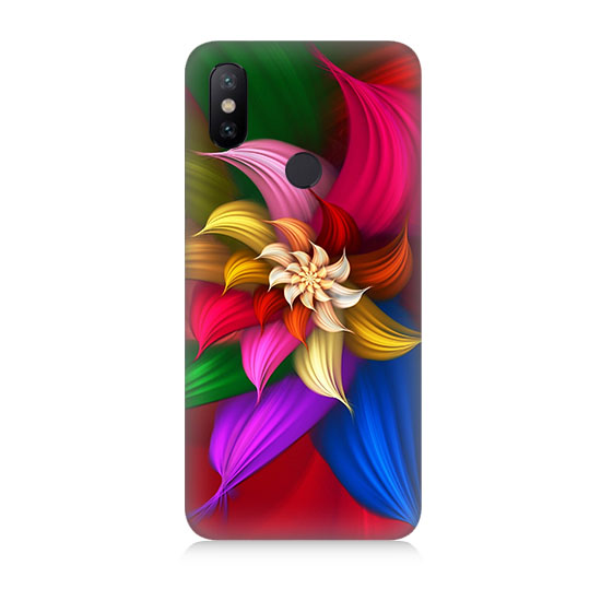 Xiaomi Mi A2 Lite Renkli Çiçek  Kapak Kılıf 