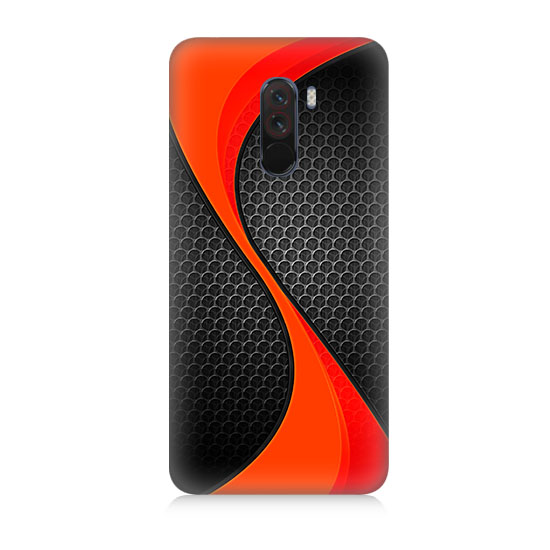 Xiaomi Mi Pocophone F1 Siyah Kırmızı  Kapak Kılıf 
