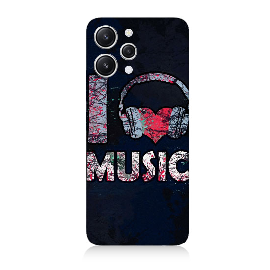 Xiaomi Redmi 12 Uyumlu I Love Music  Kapak Kılıf 