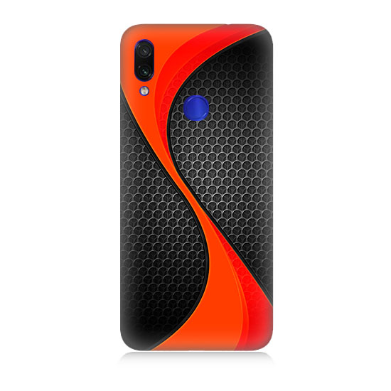 Xiaomi Redmi Note 7 Siyah Kırmızı  Kapak Kılıf 