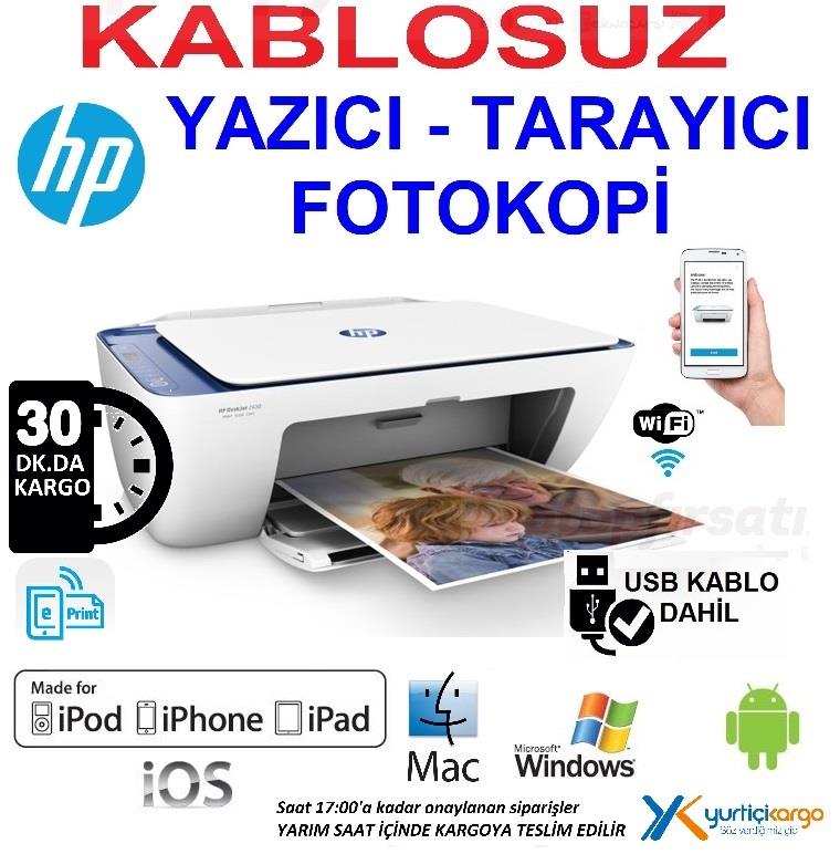 HP 2630 Fotokopi_Tarayıcı_Wi-Fi Airprint Renkli Yazıcı V1N03B
