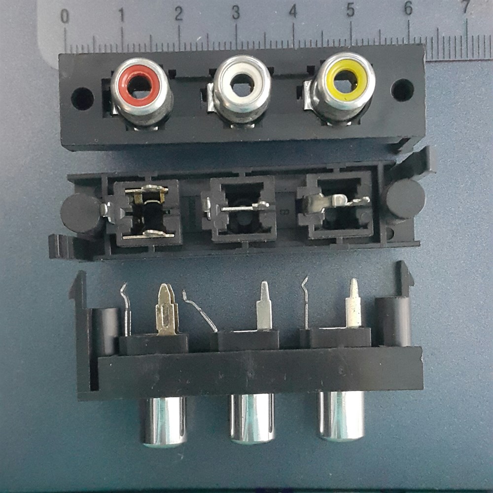 PCB tipi RCA dişi jak Üçlü / RCA DİŞİ PCB TİP Üçlü Jak