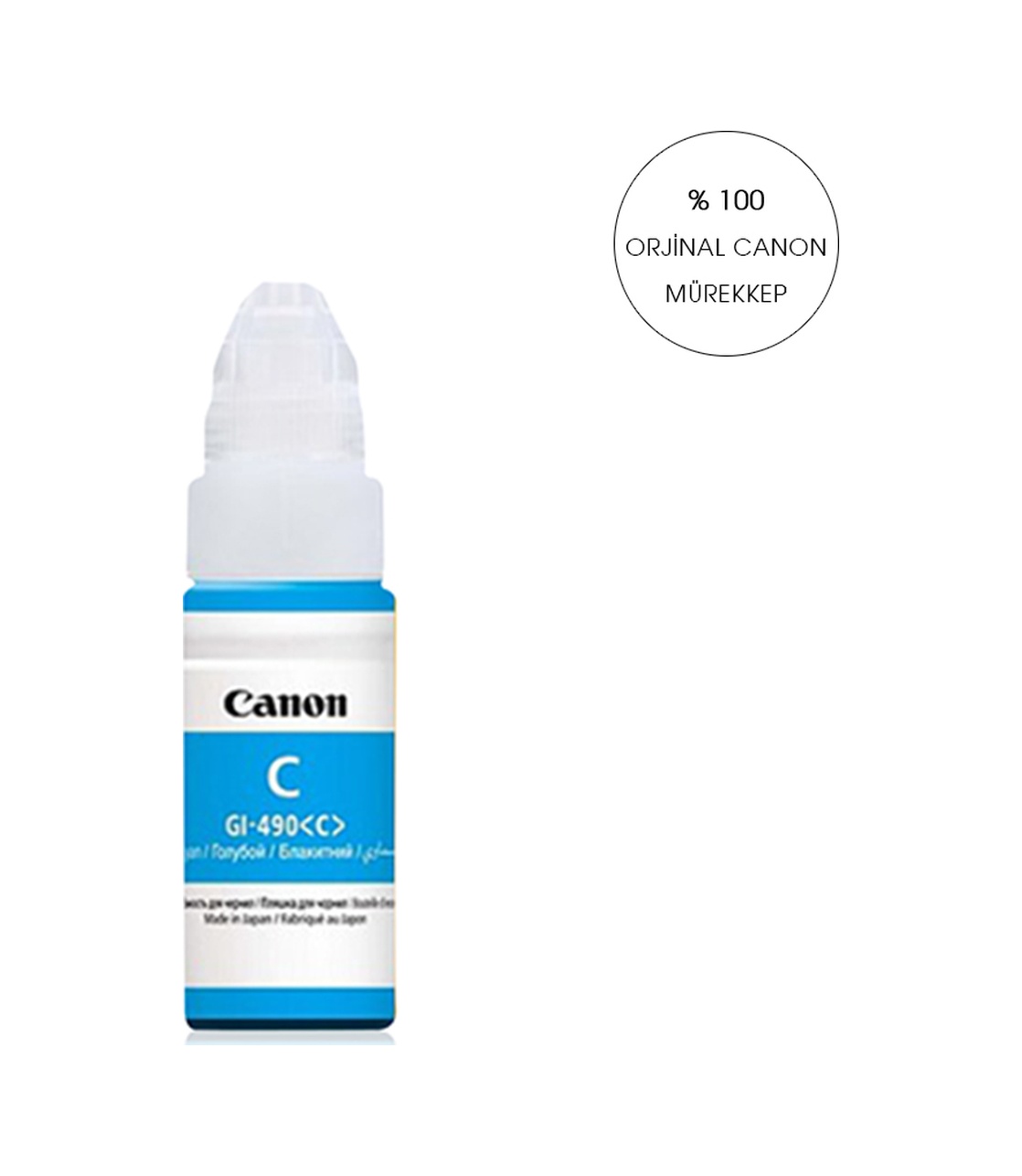 Canon G1400 Canon G2400 Canon G3400- GI 490 Yazıcılar için uyumlu 70 ml Mavi Mürekkep GI-490