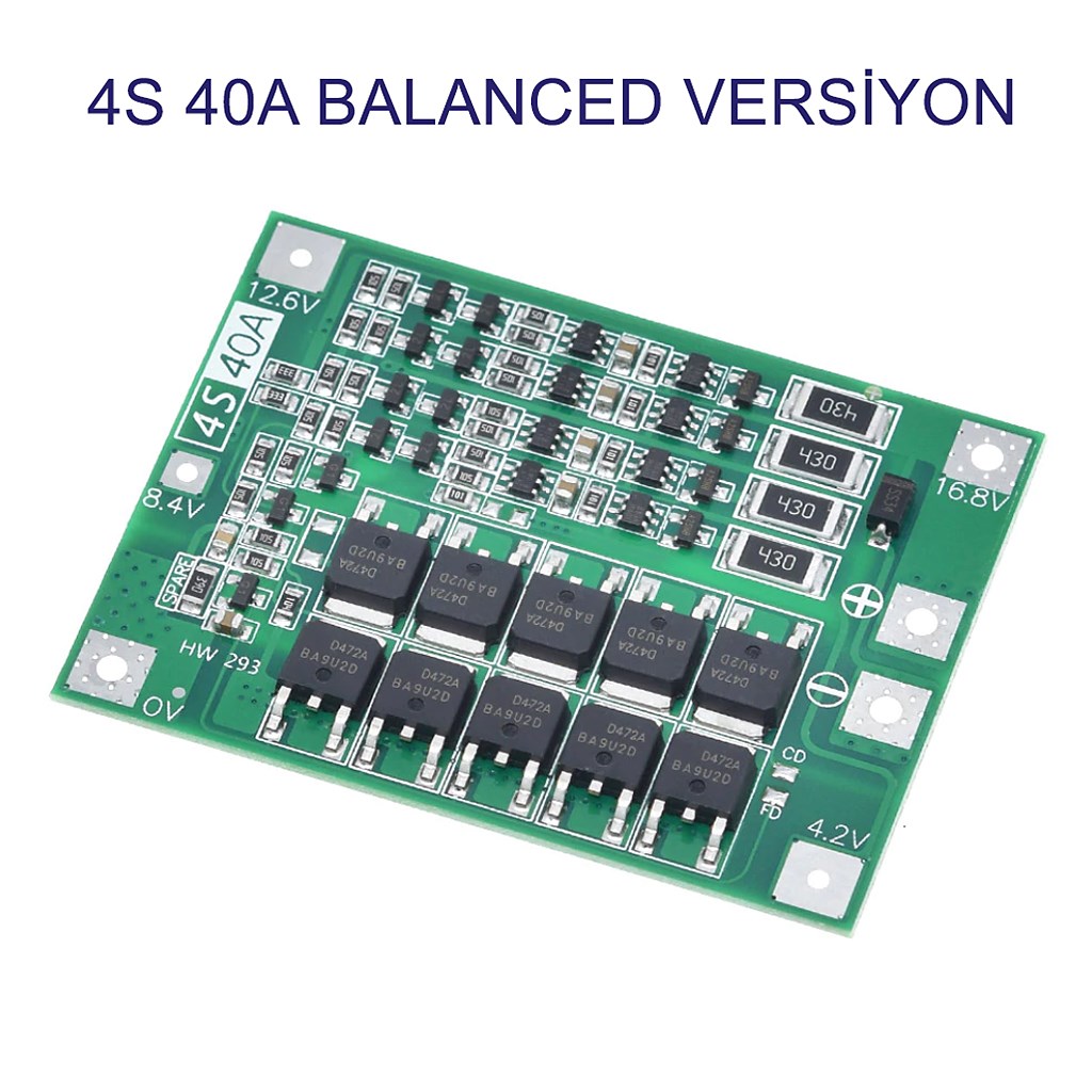 4S 40A 16.8V BMS Balanced ve Enhanced Versiyon