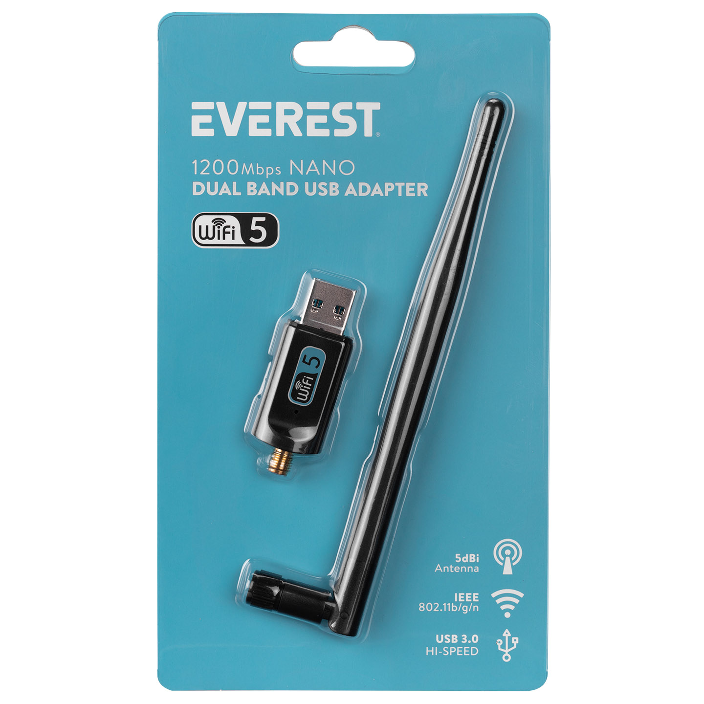 Everest EWN-AC1200 2T2R 1200Mbps 2.4GHz/5GHz Wifi USB3.0 Kablosuz
