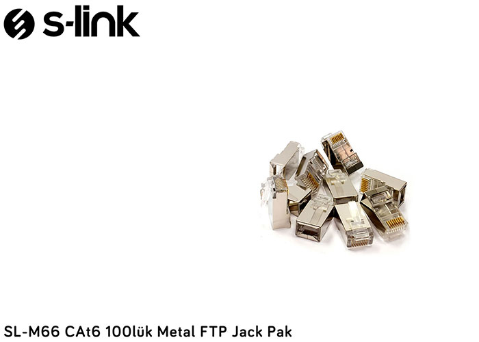 S-Link Sl-M66 Cat6 100Lük Metal Ftp Jack Pak