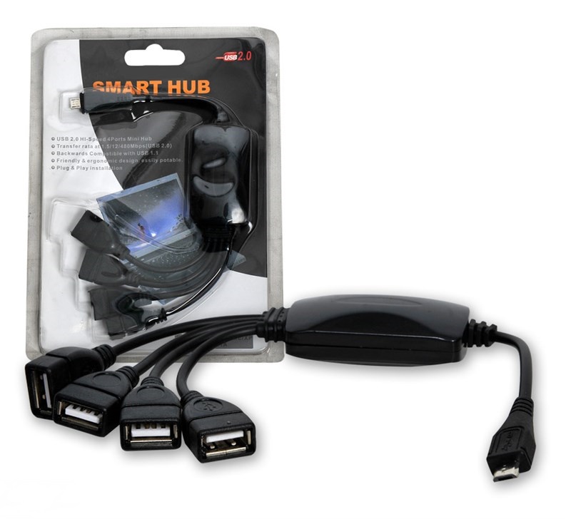 Tablet OTG Usb Çoklayıcı Kablolu 4 Port Mini Hub USB Çogaltıcı