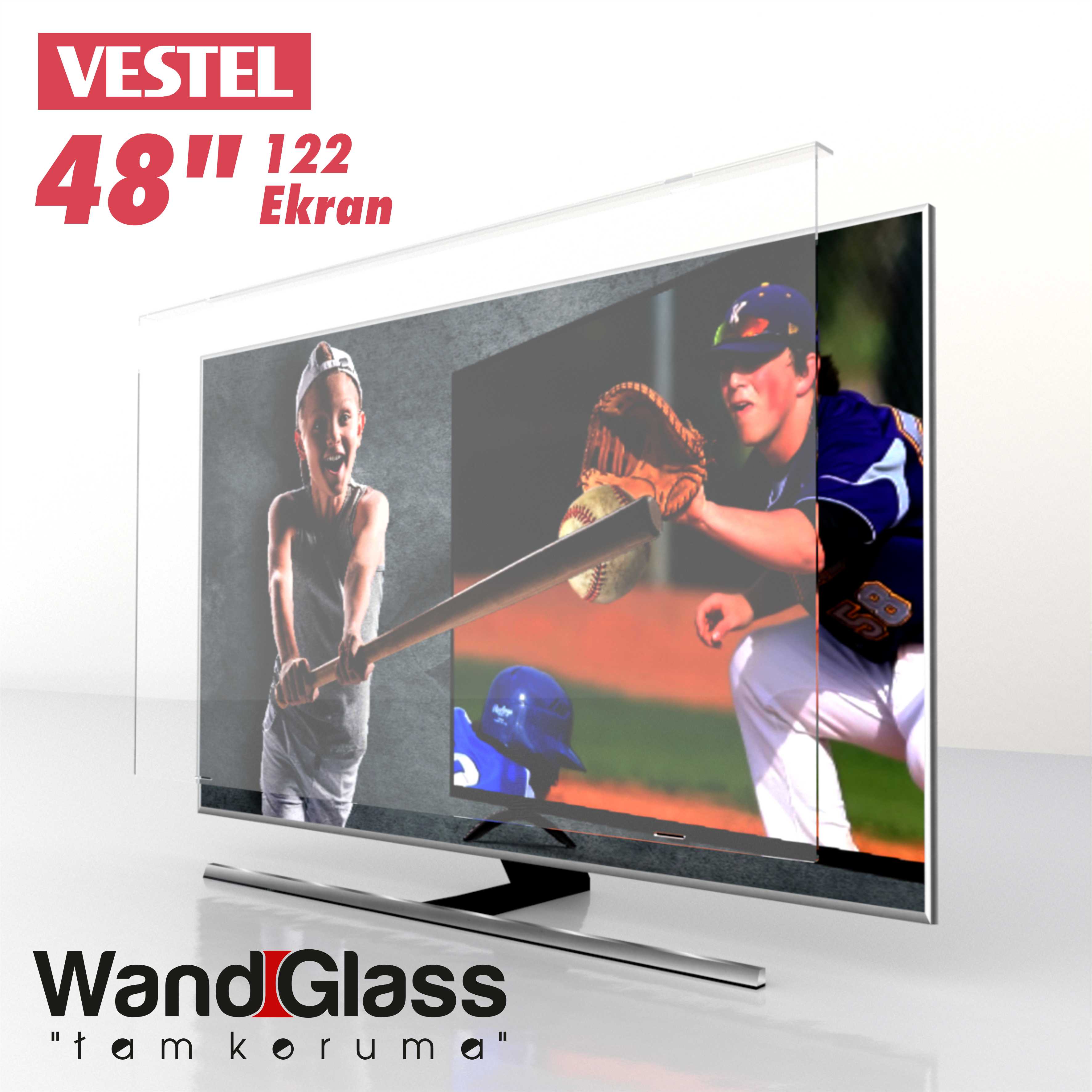 Vestel 48" INC 122 Ekran TV Ekran Koruma Camı | Wandglass