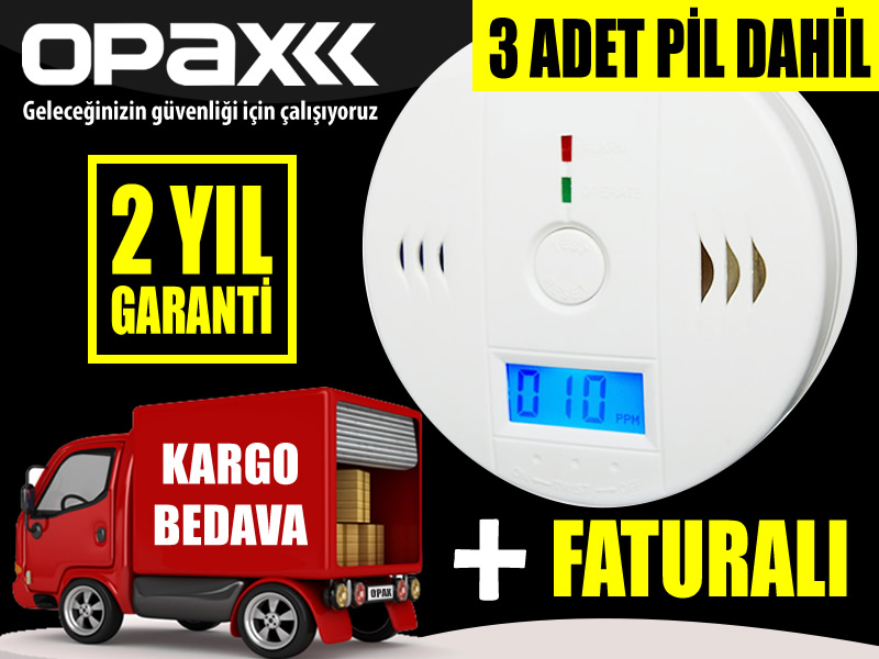 Opax Karbonmonoksit Gaz Alarm Cihazı - İthalatçı Firmadan Fatural