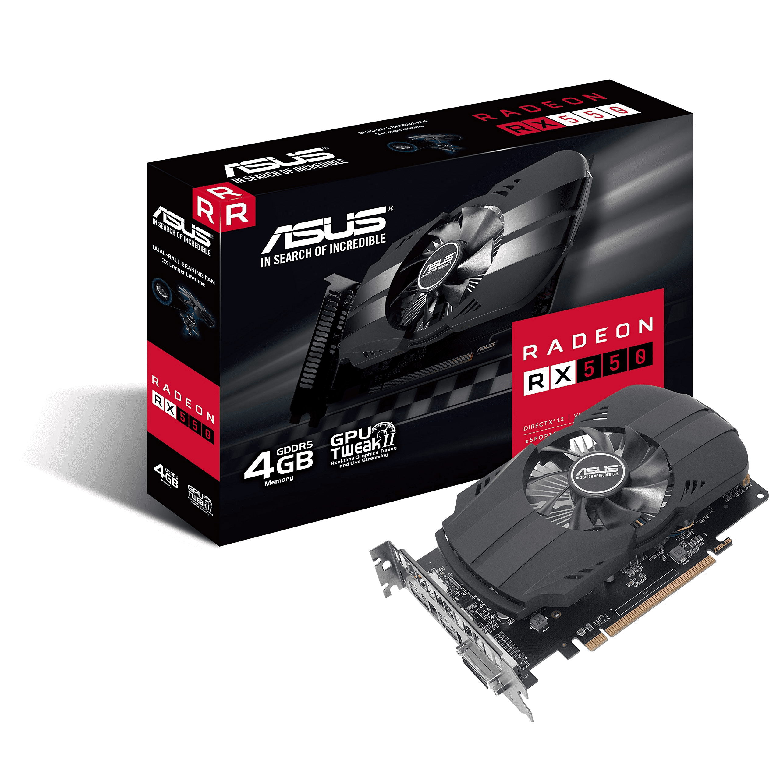 ASUS RX550 4GB GDDR5 128Bit AMD Radeon DX12 Ekran Kartı