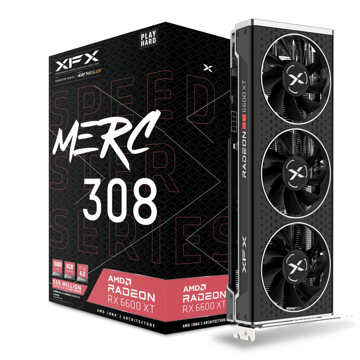 XFX AMD Radeon RX 6600 XT Speedster MERC 308 RX-66XT8TBDQ 8 GB GDDR6 128 Bit Ekran Kartı