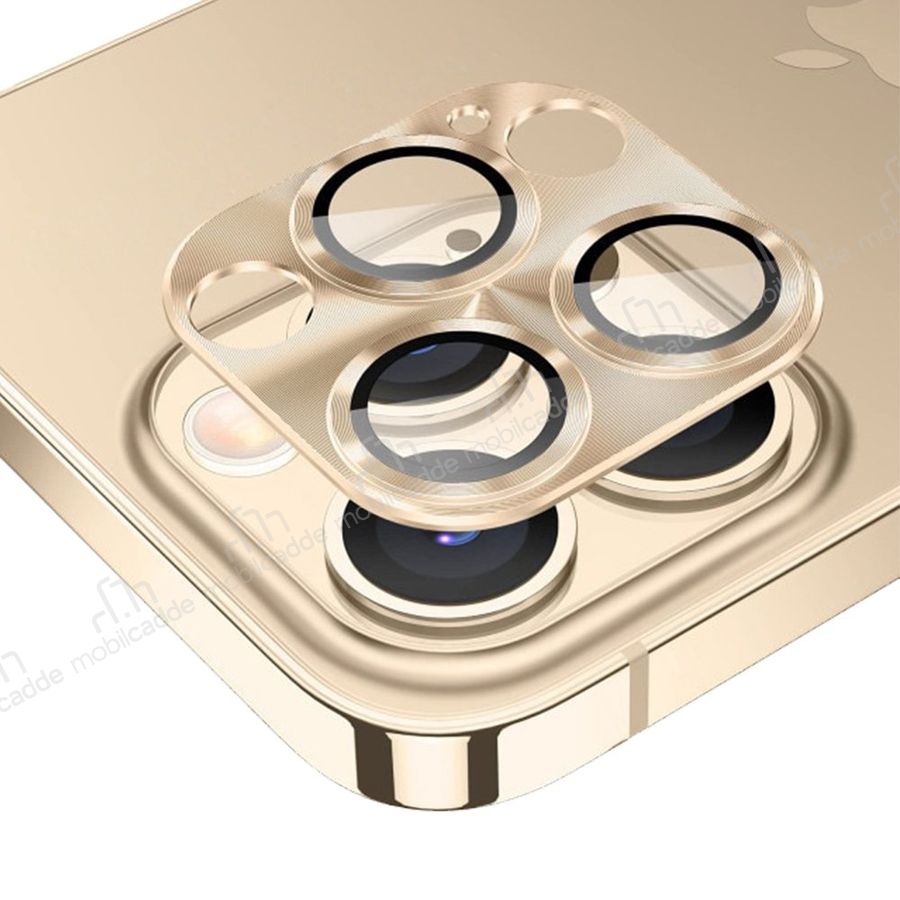 iPhone 14 Pro / 14 Pro Max Alüminyum Gold Kamera Lens Koruyucu ...