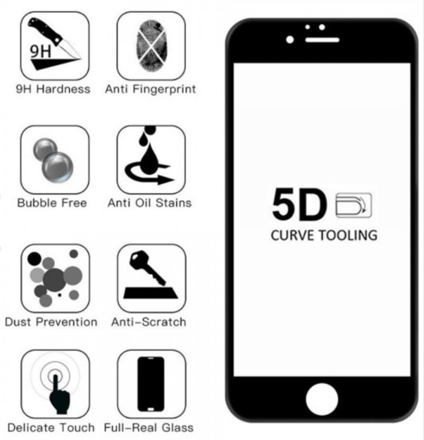 iPhone 6 / 6S 3D yerine 5D özel ince Full Cam yapışma garantili