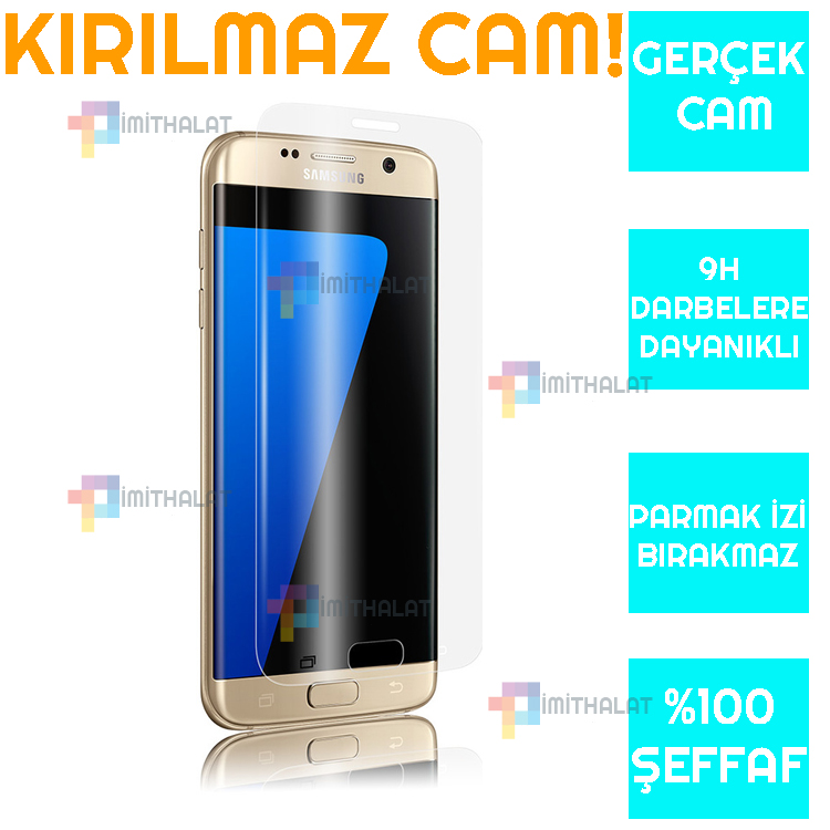 Sunix Samsung Galaxy S6 EDGE PLUS Oval Kavisli Kırılmaz Cam Ekr