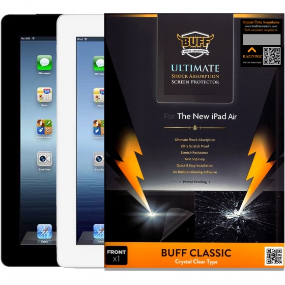 BUFF iPad Air/Air 2 ve Pro 9.7 Darbe Emici Ekran Koruyucu Film