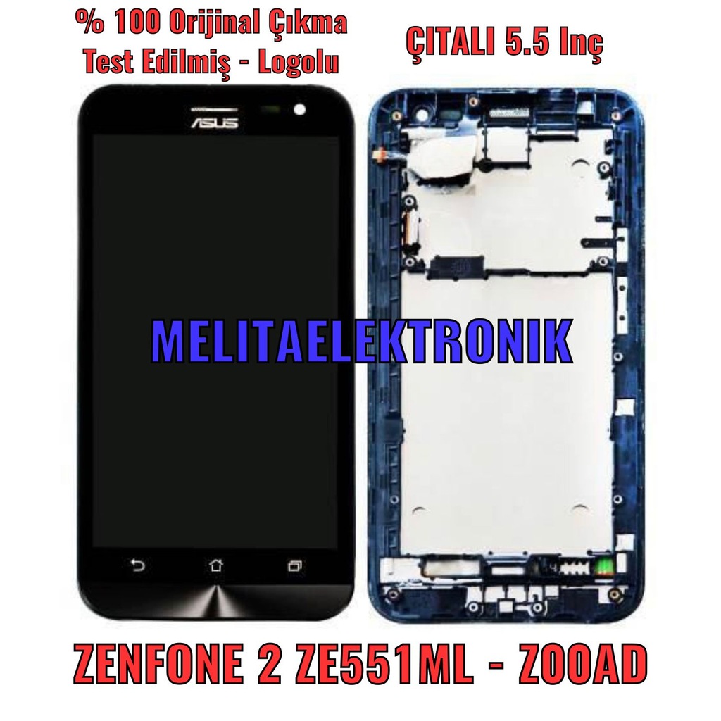 Asus Zenfone 2 Ze551Ml Lcd Ekran Dokunmatik Z00Ad-Siyah
