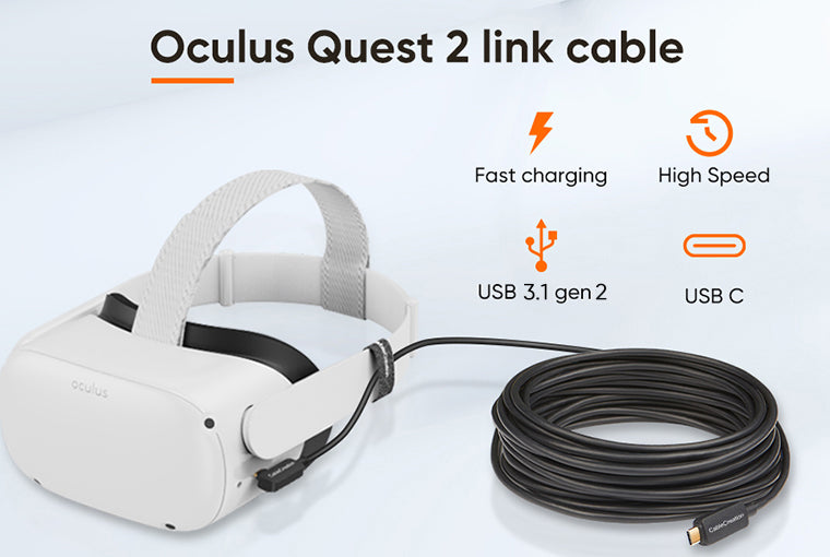 Cablecretion Fiber Optic Quest 2 Link Kablo 5Metre 10Gbps Fiyatları ve