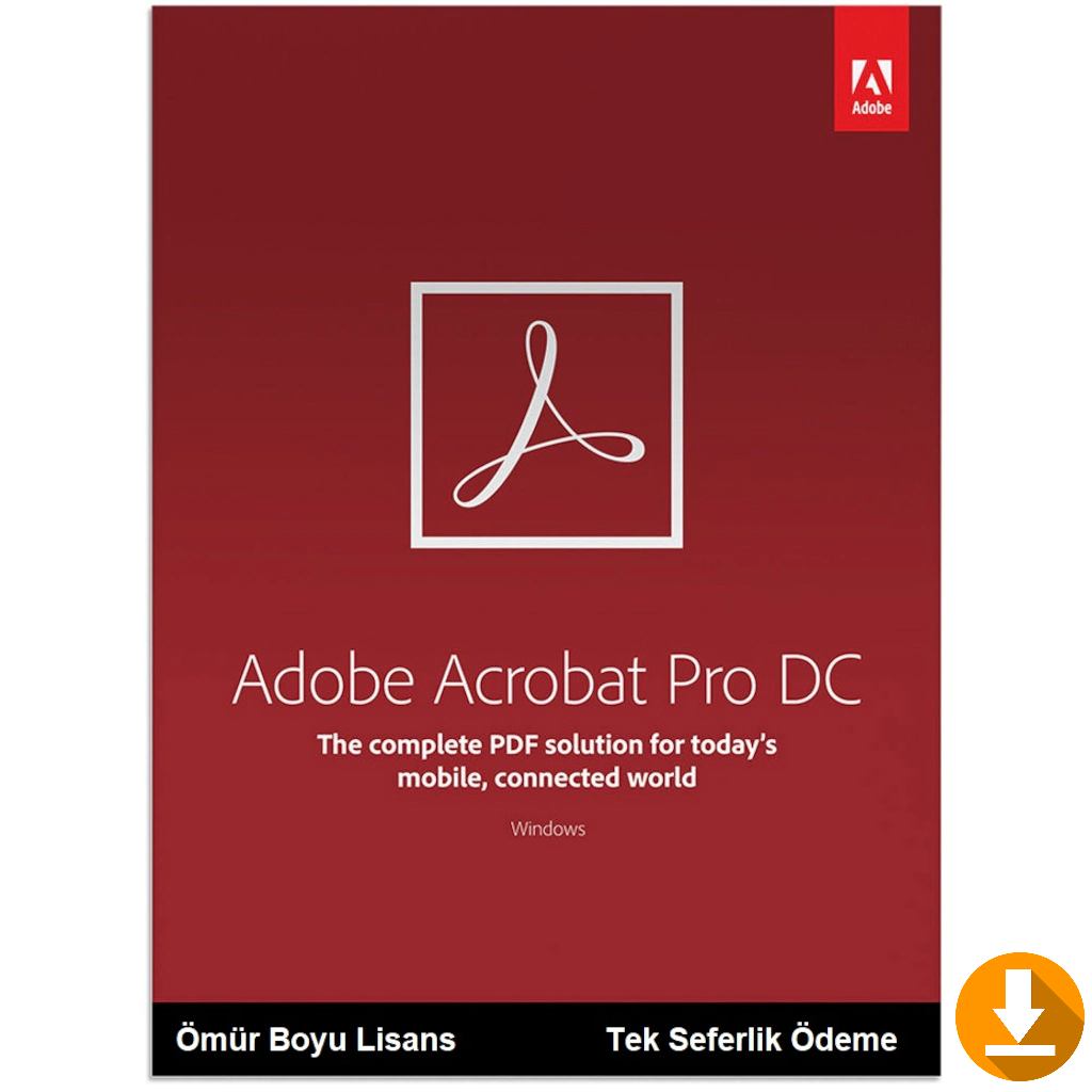 Adobe Acrobat Pro DC Dijital Lisans Anahtarı + Ömür Boyu + Türkçe