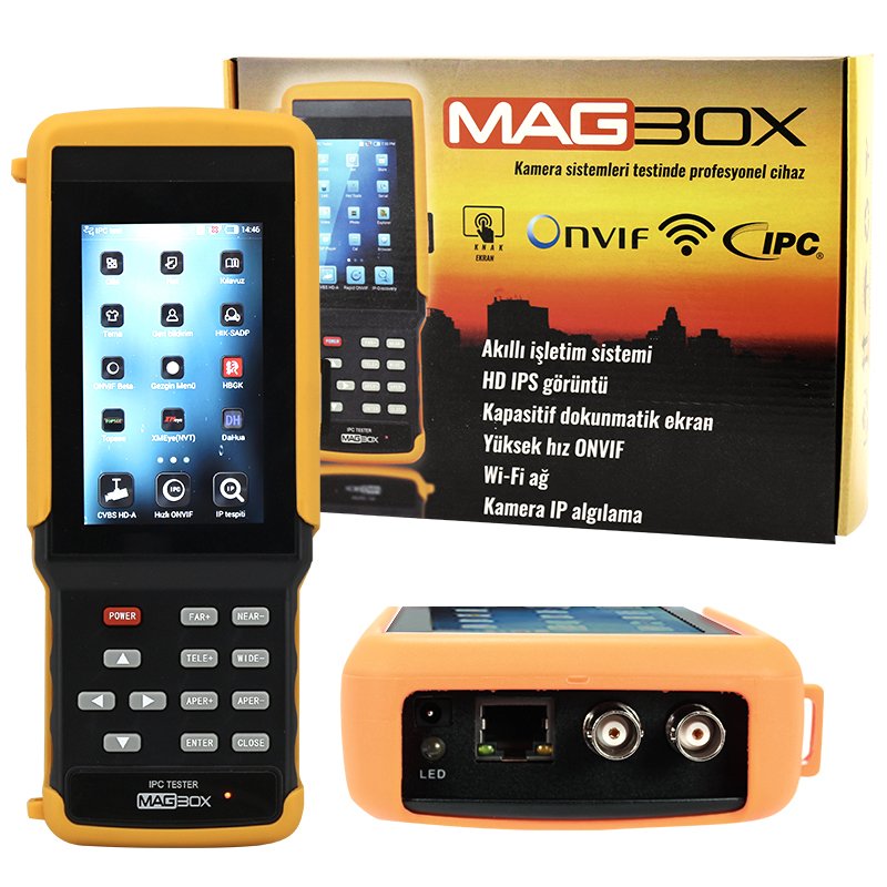 Magbox IP-AHD-Analog CCTV Kamera Test Cihazı