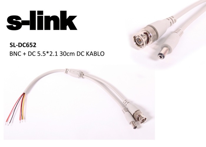 S-Link Sl-Dc562 Bnc+Dc5.5*2.1 0.30 Cm Dc Kablo
