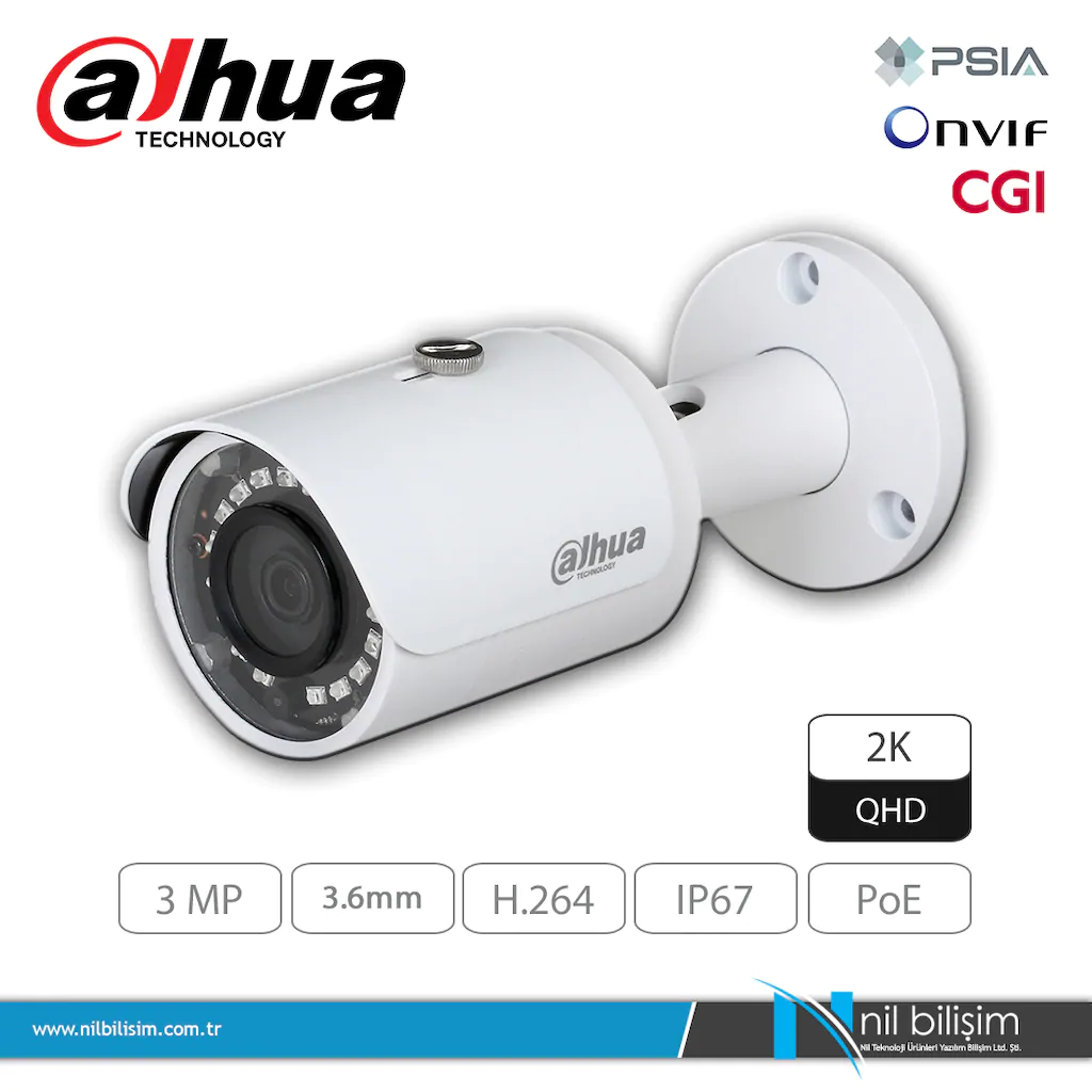 DAHUA IPC-HFW1320SP-0360B 3MP Network IR Mini-Bullet Kamera