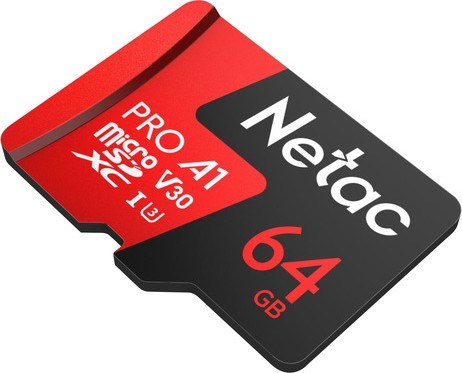 Netac 64Gb Microsdxc V30/A1/C10 Nt02P500Pro-064G-R