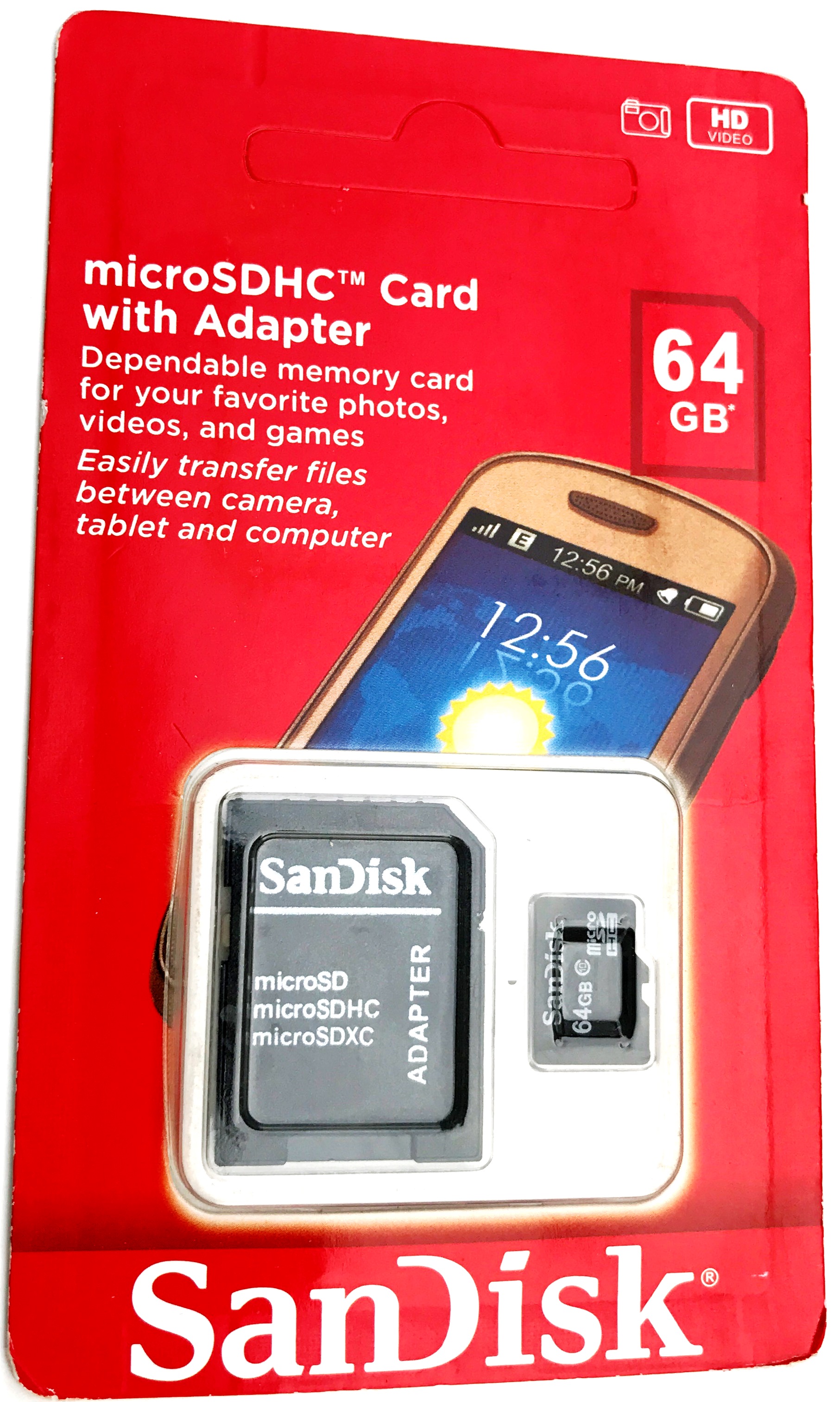 SanDisk 64 Gb Micro Sd Hafıza Kartı + Adaptör CLASS 10