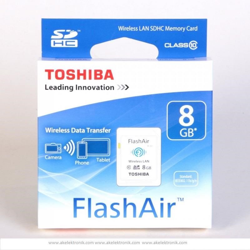 Toshiba 8GB FlashAir WiFi Özellikli Hafıza Kartı