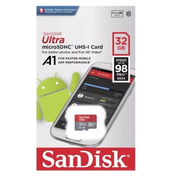 Sandisk Ultra SDSQUAR-032G-GN6MN 32 GB MicroSDHC Class 10 UHS-I Hafıza Kartı