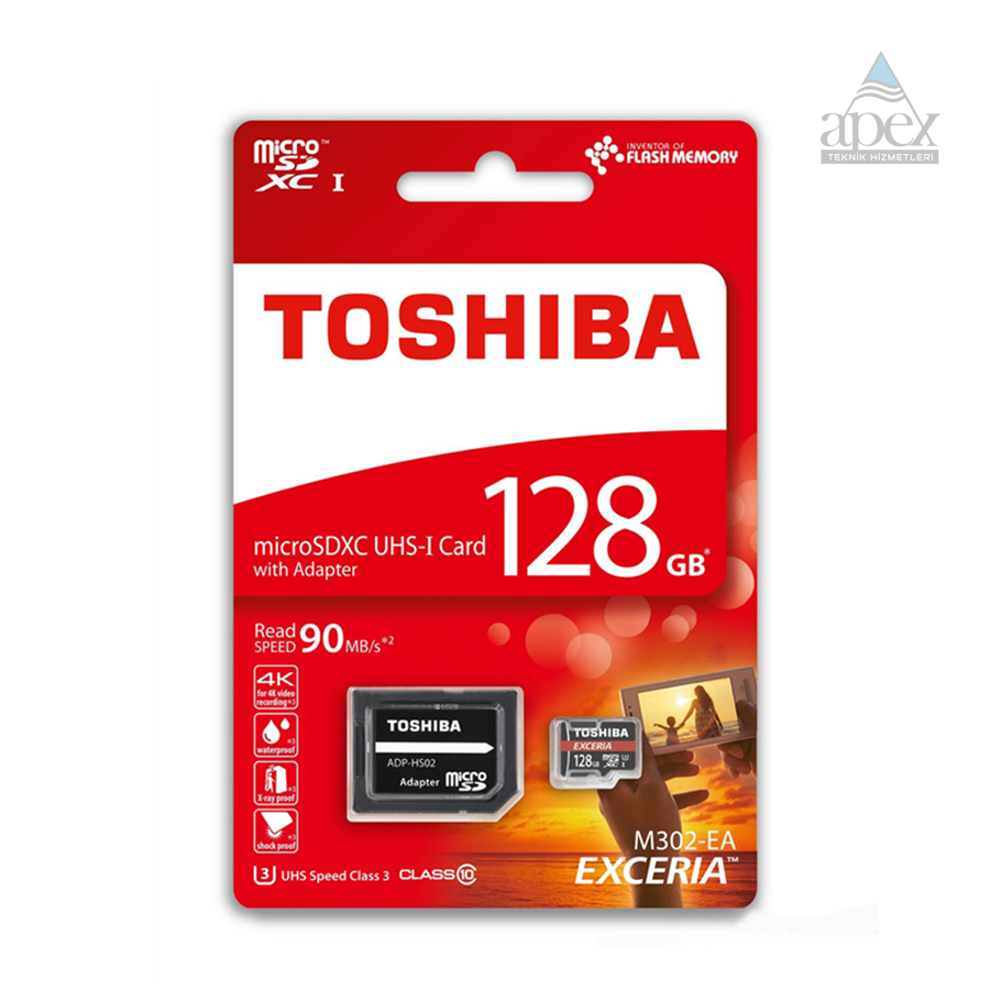 Toshiba 128Gb microSDXC UHS-I Card 90MB/S U3 4K Hafıza Kartı