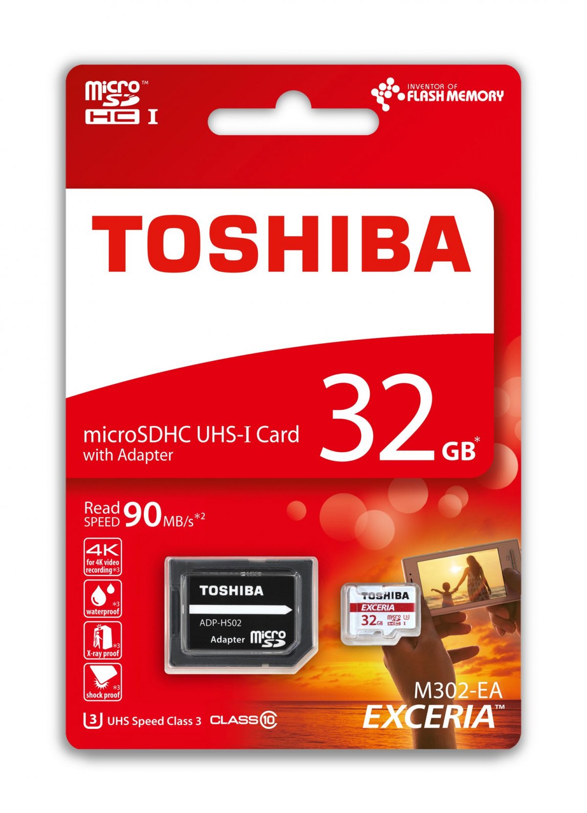 Toshiba Exceria M302-EA THN-M302R0320EA 32 GB MicroSDHC Class 10 UHS-I Hafıza Kartı + Adaptör