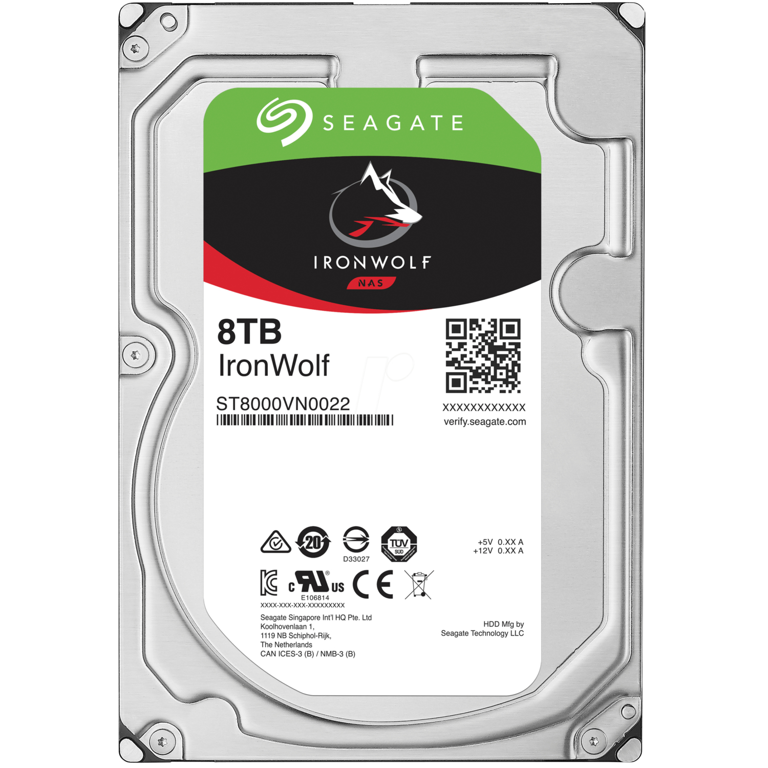 Seagate IronWolf NAS HDD 8TB ST8000VN0022