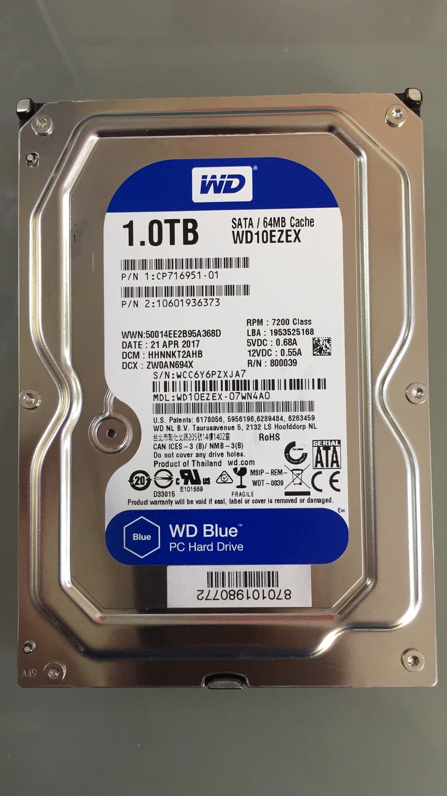 WD 1 TB  3,5'' bilgisayar için  harddisk
