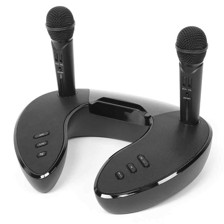 ST-2020 Kablosuz Çift El Mikrofonlu Bluetooth Karaoke
