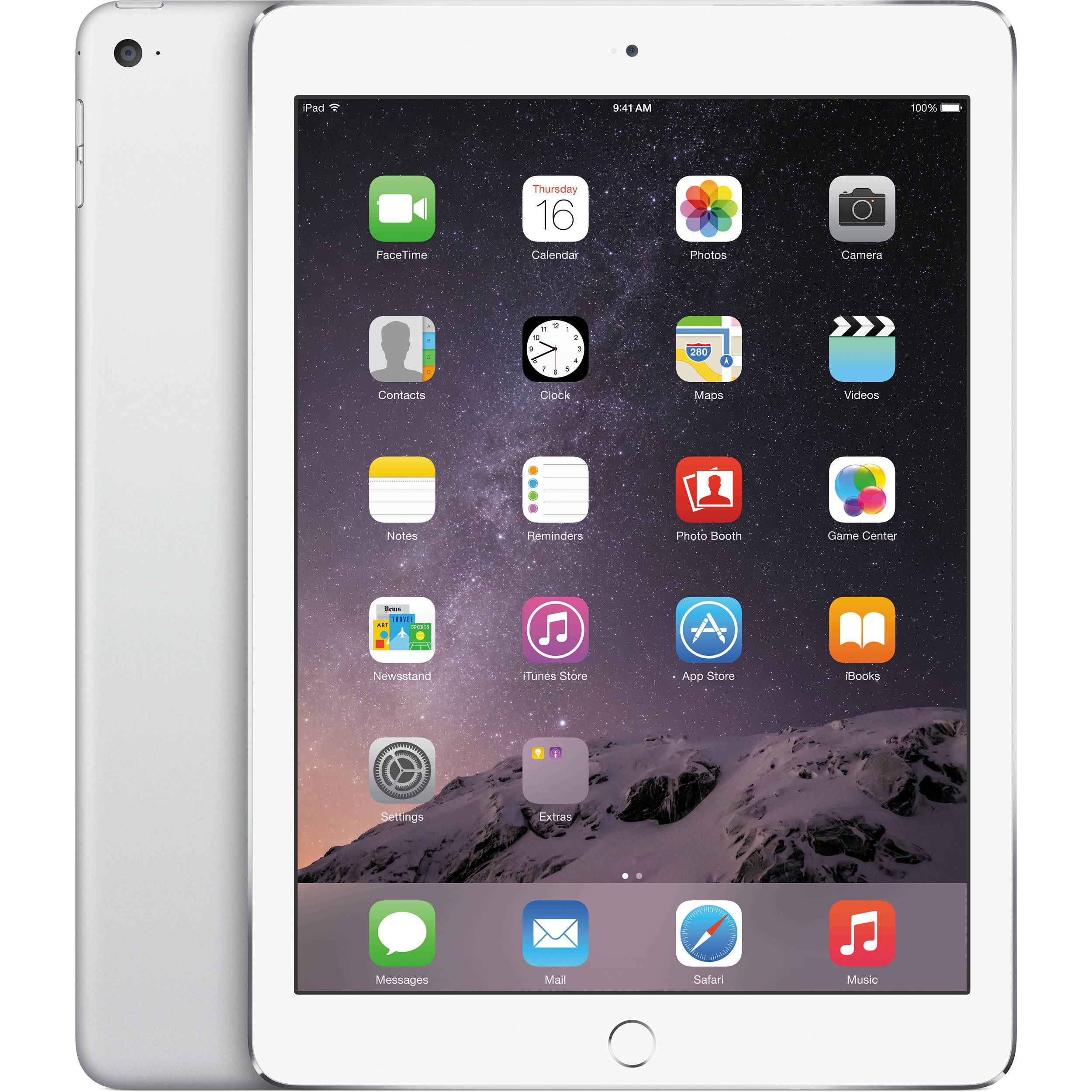 Apple iPad Air 2 32GB Wi-Fi + Cellular Silver Tablet MNVQ2TU/A