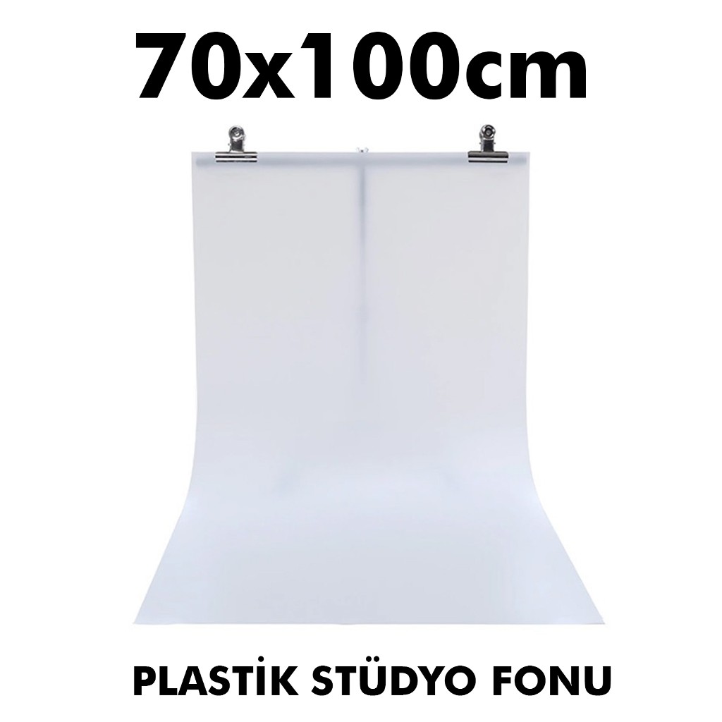 PRO Stüdyo Ürün Fotoğraf Fonu 70x100 E-Ticaret Beyaz Plastik Fon