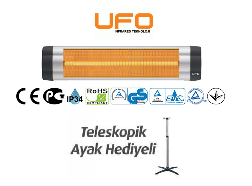 Ufo Star 2300 W Infrared Isıtıcı + ATS Teleskopik Ayak Hediye!