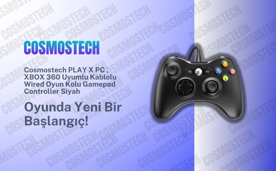 Cosmostech Play X Pc , Xbox 360 Uyumlu Kablolu Wired Oyun Kolu Gamepad