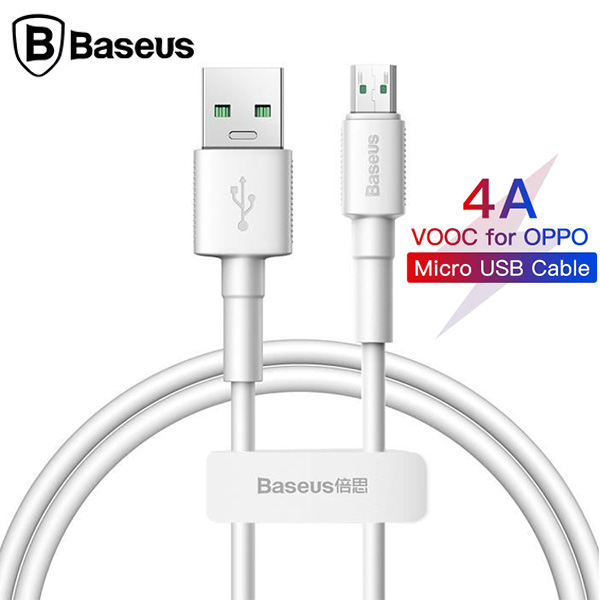Baseus Mini White Micro USB 4A OPPO VIVO Usb Şarj Kablo 0,5-1-2M