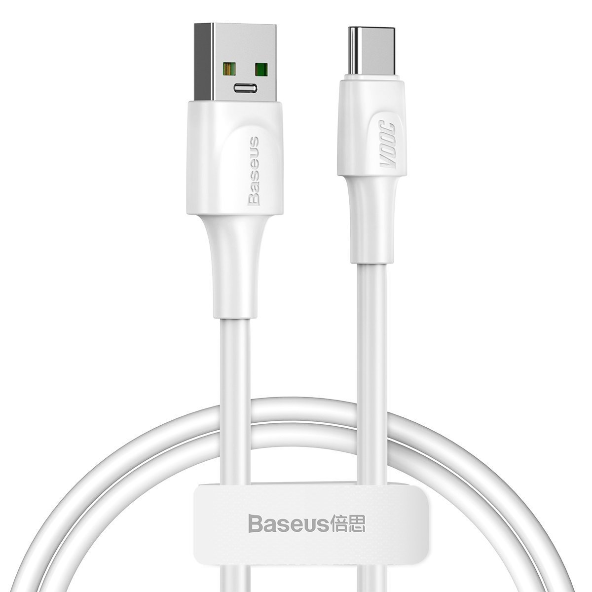 Baseus White VOOC 5A Type-C to USB Hızlı Şarj ve Data Kablsou 1M