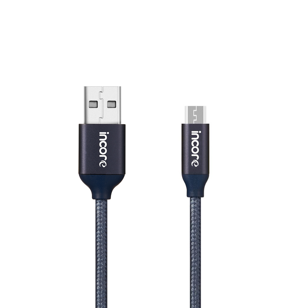 INCORE inLine Micro USB 2 Metre Koyu Gri Örgülü Hızlı Şarj Kablo
