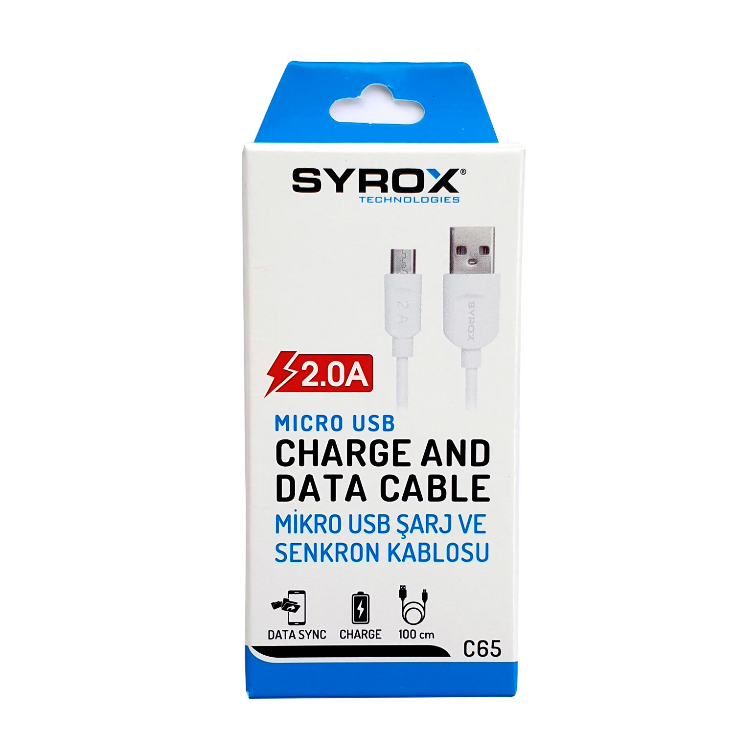 Syrox 1 Mt Micro Usb Kablo 2.0A
