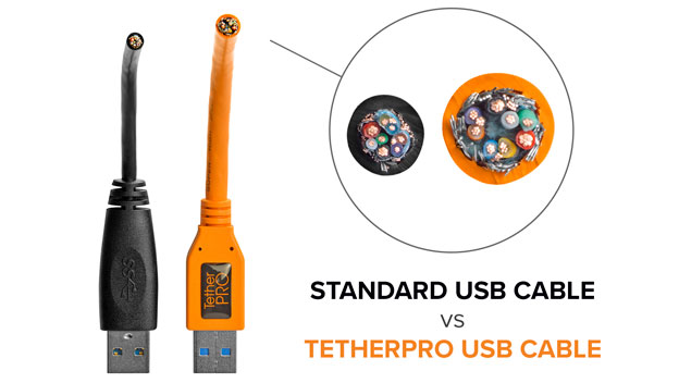 TetherPro kabloları ve standart kablolar