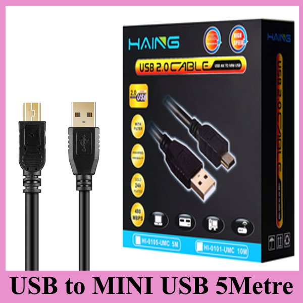HAING USB to MINI USB Kablo - 5 Metre
