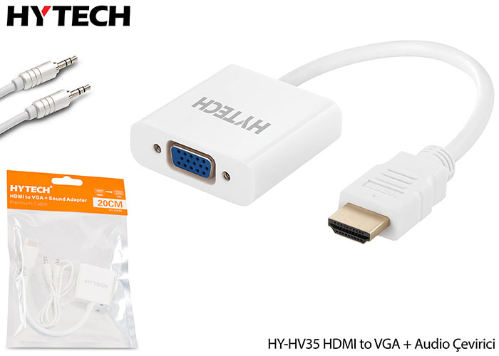 HDMI TO VGA (Hytech HY-HV35 HDMI to VGA + Audio Çevirici )
