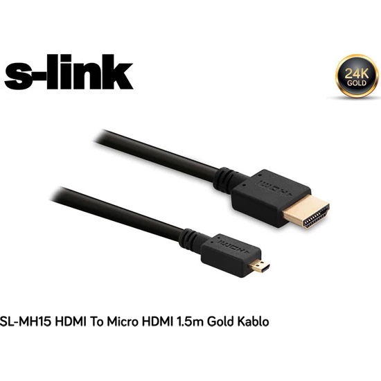 S-Link Sl-Mh15 Micro Hdmi - Hdmi Kablo 1.5 Metre