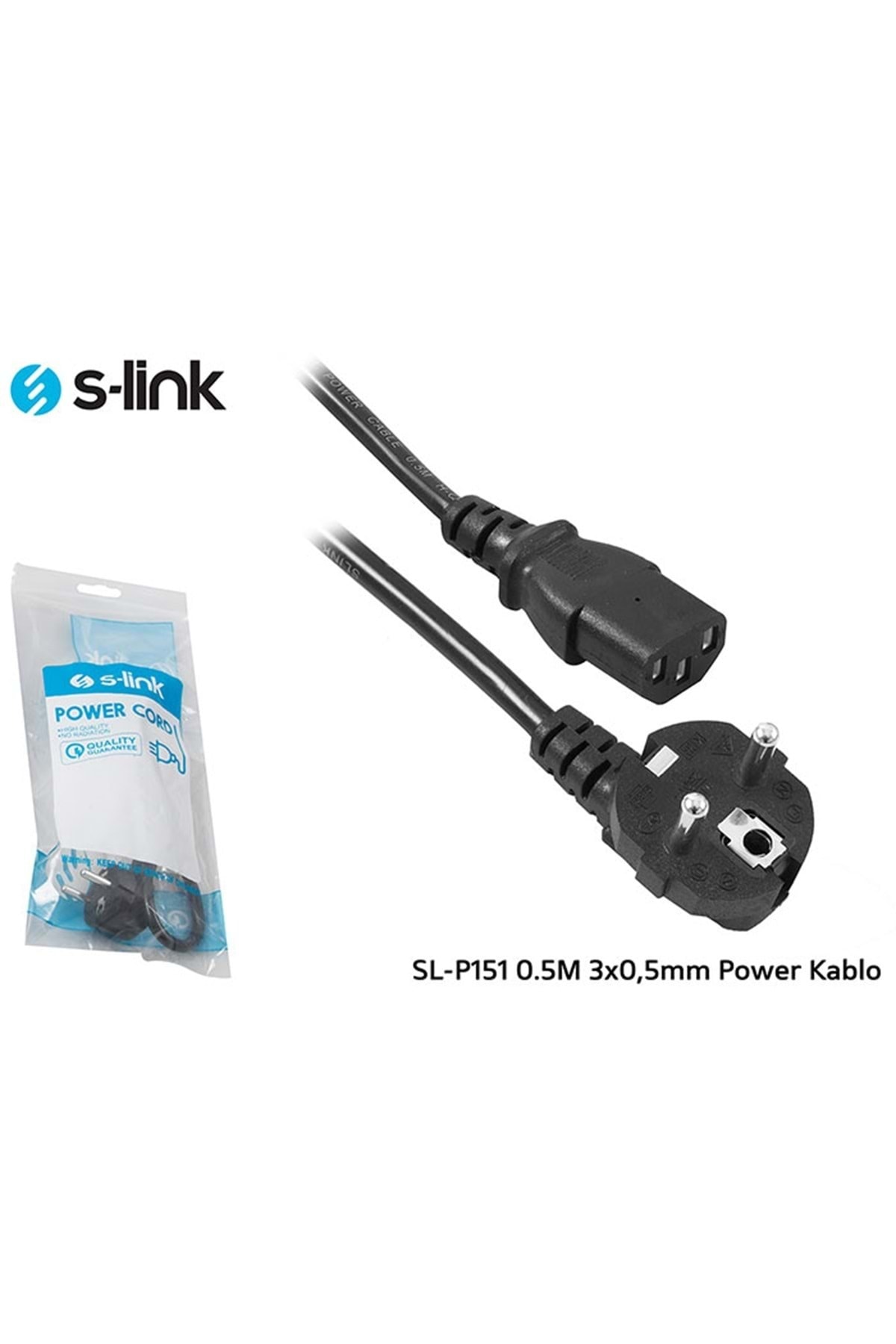 S-Link Sl-P151 50 Cm 3X0 5Mm Power Kablo