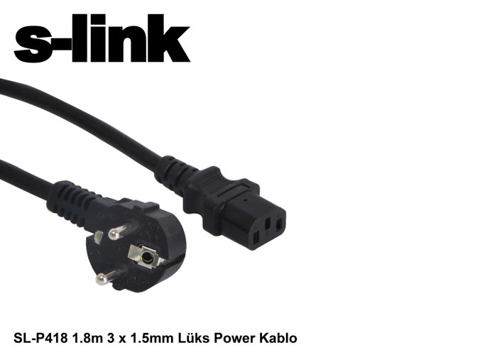 S-Link Sl-P418 1.8M 3 X 1.5Mm Lüks Power Kablo