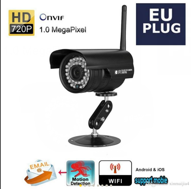 HD 720 P Wifi IP Kamera 1.0MP Kablosuz H.264 Ağ CCTV kamera Gece